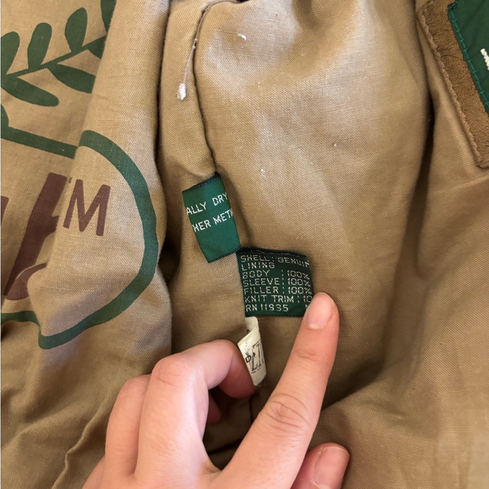 Vintage genuine leather bomber jacket - Picture 5 of 5